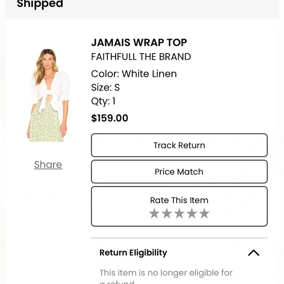 REVOLVE | Faithfull the Brand | Jamais Wrap Top white linen - Picture 14 of 14